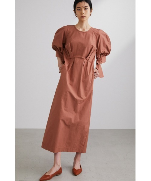 STYLEMIXER（スタイルミキサー）の「スリットカフワンピース（ワンピース・レディース・ベージュ/オレンジ/ブラック・MEDIUM/SMALL）」の7枚目の写真