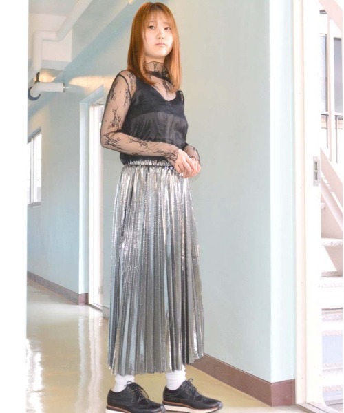 HARLEM ROUNGE(ハーレムラウンジ)の「花柄レースシアートップス(Tシャツ/カットソー・レディース・ホワイト/ブラック/ピンクベージュ・FREE)」の19枚目の写真