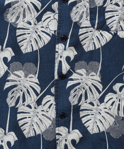 REMI RELIEF（レミレリーフ）の「REMI RELIEF × BEAMS PLUS / 別注 カットジャカード アロハ シャツ（シャツ/ブラウス・メンズ・サックスブルー・MEDIUM/SMALL/X-LARGE/LARGE）」の12枚目の写真