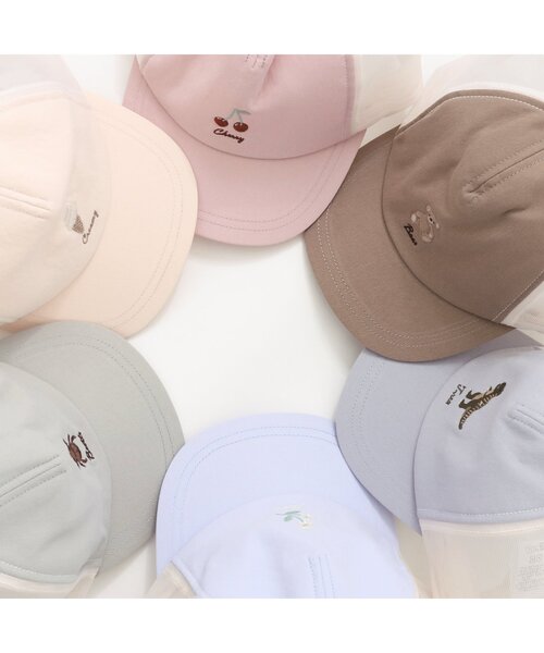 apres les cours（アプレレクール）の「6柄モチーフメッシュキャップ（キャップ・キッズ・ベージュ/サックスブルー/ラベンダー/ミント/ピンク/ブラウン・54/58/50）」の22枚目の写真