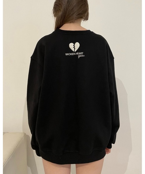 エピヌ　ハートスウェット＆スカート Heart &Broken heart sweat gray | épine