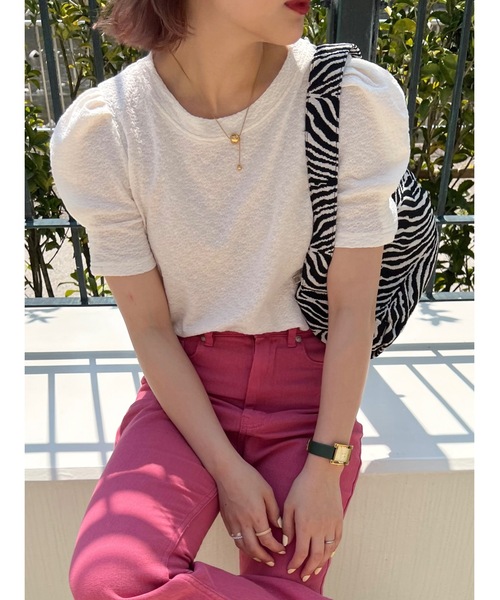 jumelle(ジュメロ)の「パフT(Tシャツ/カットソー・レディース・ベージュ/ピンク・FREE)」の2枚目の写真