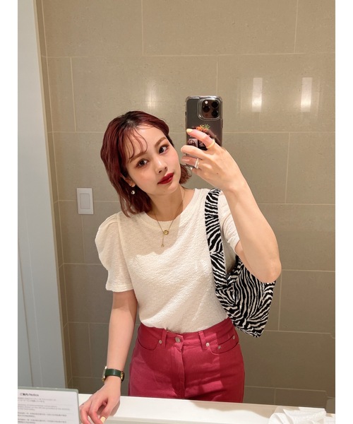 jumelle(ジュメロ)の「パフT(Tシャツ/カットソー・レディース・ベージュ/ピンク・FREE)」の6枚目の写真