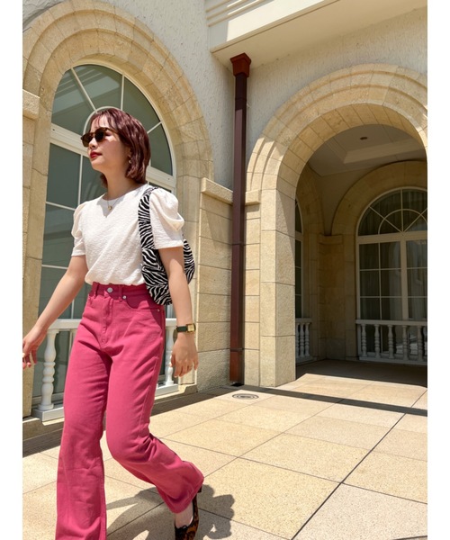 jumelle(ジュメロ)の「パフT(Tシャツ/カットソー・レディース・ベージュ/ピンク・FREE)」の8枚目の写真