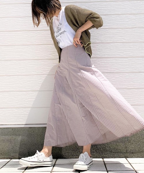 Q(キュー)の「ホールガーメント 和紙ショートカーデ(カーディガン/ボレロ・レディース・カーキ/アイボリー・MEDIUM)」の6枚目の写真