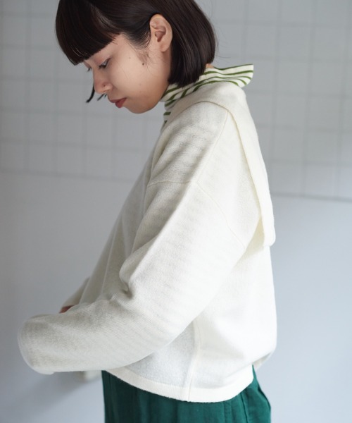 bulle de savon - bulle de savon ジーロンラム開襟カーディガン AMBIDEX Store bulle de savon/bulle de savon/トップス