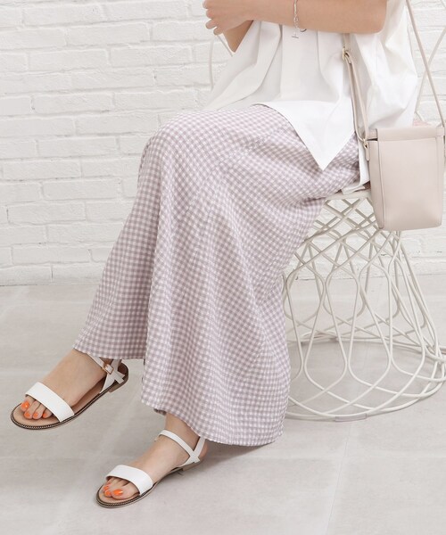 SHOO・LA・RUE（シューラルー）の「◆ギンガムチェックマーメイドスカート（スカート・レディース・グリーン系その他3/グレー系1/ブルー系1・00）」の2枚目の写真