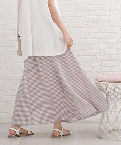 SHOO・LA・RUE（シューラルー）の「◆ギンガムチェックマーメイドスカート（スカート・レディース・グリーン系その他3/グレー系1/ブルー系1・00）」の12枚目の写真