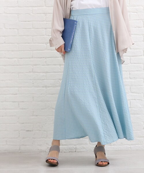 SHOO・LA・RUE（シューラルー）の「◆ギンガムチェックマーメイドスカート（スカート・レディース・グリーン系その他3/グレー系1/ブルー系1・00）」の18枚目の写真