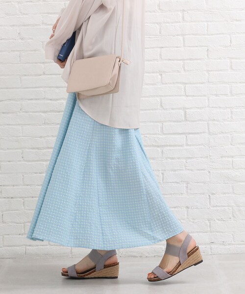SHOO・LA・RUE（シューラルー）の「◆ギンガムチェックマーメイドスカート（スカート・レディース・グリーン系その他3/グレー系1/ブルー系1・00）」の19枚目の写真