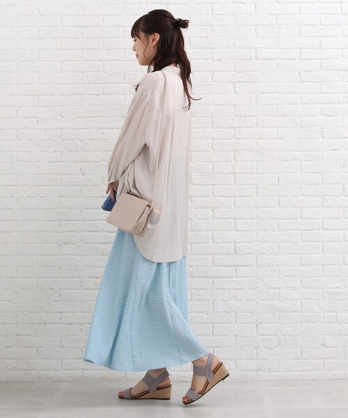 SHOO・LA・RUE（シューラルー）の「◆ギンガムチェックマーメイドスカート（スカート・レディース・グリーン系その他3/グレー系1/ブルー系1・00）」の21枚目の写真