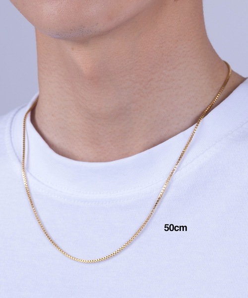 HYPE（ハイプ）の「【HYPE】ハイプ/ ボックスチェーン ネックレス/50cm,55cm,60cm（ネックレス・メンズ・シルバー/ゴールド・50cm/60cm/55cm）」の15枚目の写真