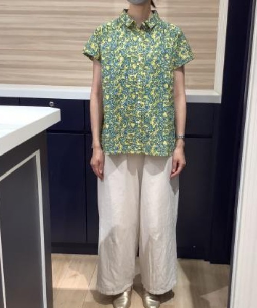 セール フレンチスリーブ ボタニカル柄ギャザーブラウス シャツ ブラウス Tokyo Shirts トウキョウシャツ のファッション通販 Zozotown