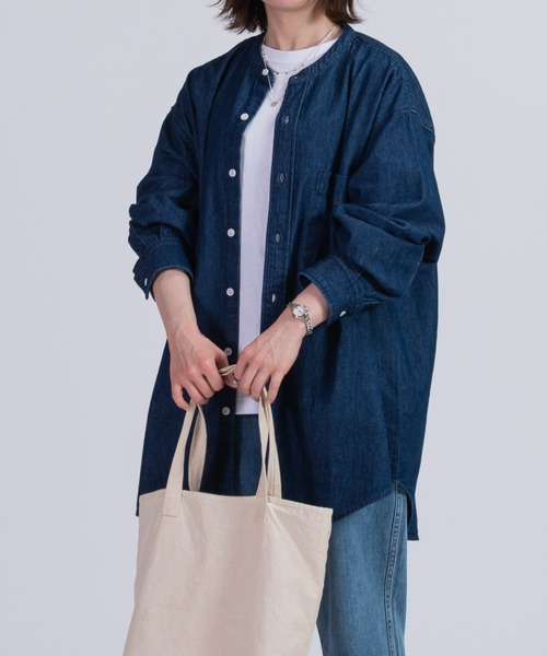 BRICK & SONS(ブリックアンドサンズ)の「リラックス デニムシャツ<インディゴブルー>(シャツ/ブラウス・メンズ・インディゴブルー・LL/M/L)」の9枚目の写真