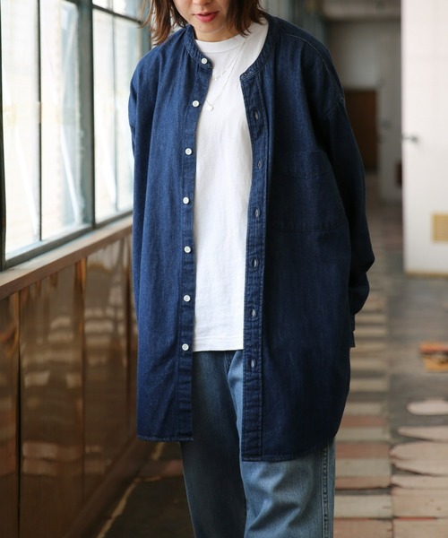 BRICK & SONS(ブリックアンドサンズ)の「リラックス デニムシャツ<インディゴブルー>(シャツ/ブラウス・メンズ・インディゴブルー・LL/M/L)」の3枚目の写真