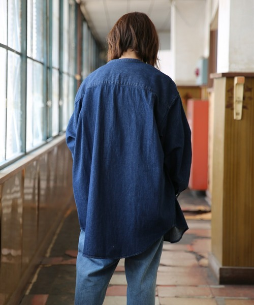 BRICK & SONS(ブリックアンドサンズ)の「リラックス デニムシャツ<インディゴブルー>(シャツ/ブラウス・メンズ・インディゴブルー・LL/M/L)」の5枚目の写真