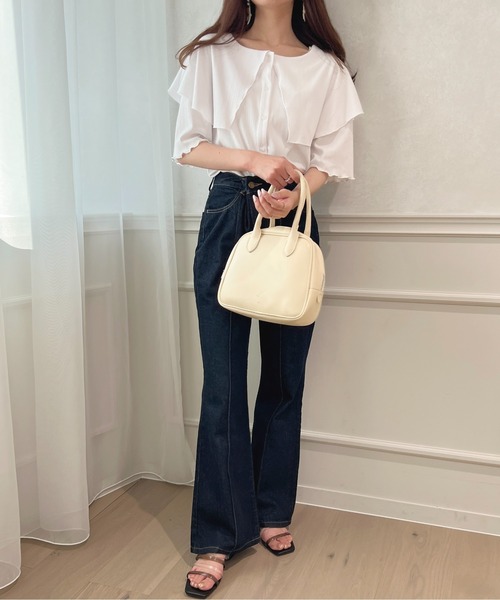 apres jour(アプレジュール)の「セーラーリブカットトップス【ZOZOTOWN限定アイテム】(Tシャツ/カットソー・レディース・ピンク/ブラック/サックスブルー/ライトイエロー/オフホワイト・X-LARGE/フリー)」の13枚目の写真