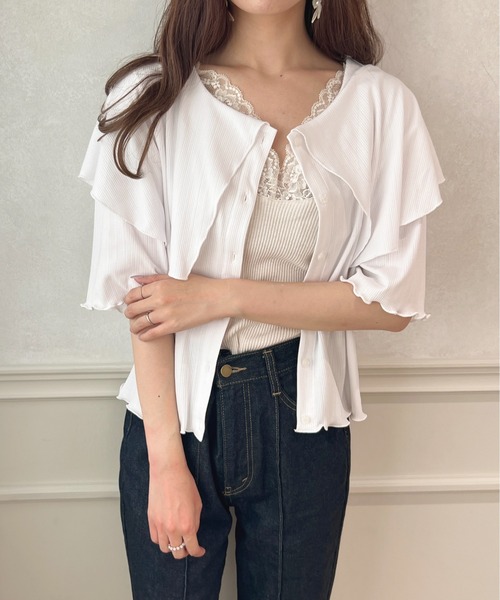 apres jour(アプレジュール)の「セーラーリブカットトップス【ZOZOTOWN限定アイテム】(Tシャツ/カットソー・レディース・ピンク/ブラック/サックスブルー/ライトイエロー/オフホワイト・X-LARGE/フリー)」の6枚目の写真