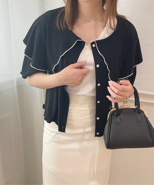 apres jour(アプレジュール)の「セーラーリブカットトップス【ZOZOTOWN限定アイテム】(Tシャツ/カットソー・レディース・ピンク/ブラック/サックスブルー/ライトイエロー/オフホワイト・X-LARGE/フリー)」の14枚目の写真