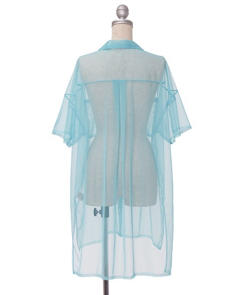 AS KNOW AS PINKY（アズノゥアズピンキー）の「色をプラスにチュールシャツ（シャツ/ブラウス・レディース・オフホワイト/イエロー/ピンク/ライトブルー・FREE）」の7枚目の写真