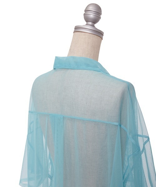 AS KNOW AS PINKY（アズノゥアズピンキー）の「色をプラスにチュールシャツ（シャツ/ブラウス・レディース・オフホワイト/イエロー/ピンク/ライトブルー・FREE）」の9枚目の写真