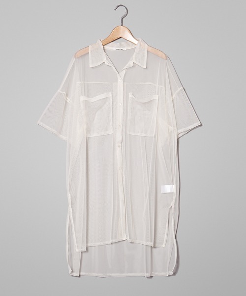 AS KNOW AS PINKY（アズノゥアズピンキー）の「色をプラスにチュールシャツ（シャツ/ブラウス・レディース・オフホワイト/イエロー/ピンク/ライトブルー・FREE）」の17枚目の写真