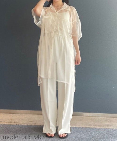 AS KNOW AS PINKY（アズノゥアズピンキー）の「色をプラスにチュールシャツ（シャツ/ブラウス・レディース・オフホワイト/イエロー/ピンク/ライトブルー・FREE）」の15枚目の写真