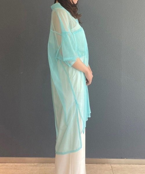 AS KNOW AS PINKY（アズノゥアズピンキー）の「色をプラスにチュールシャツ（シャツ/ブラウス・レディース・オフホワイト/イエロー/ピンク/ライトブルー・FREE）」の20枚目の写真