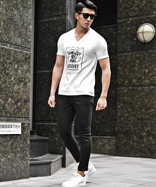 JOKER(ジョーカー)の「【SOMEDIFF】デザインプレミアム半袖カットソー メンズ ロゴTシャツ タイトシルエット 春服(Tシャツ/カットソー・メンズ・ホワイト系1/ホワイト系2/ホワイト系3/ブラック系1/ブラック系2/ブラック系3・M/L/XL)」の9枚目の写真