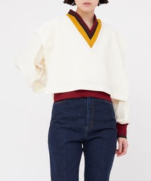 TOGA PULLA Code pique jersey top