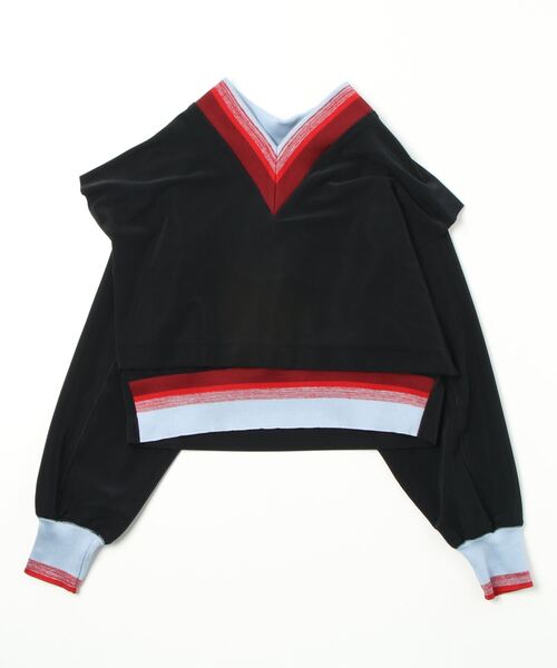 TOGA PULLA(トーガ プルラ)の「TOGA PULLA Code pique jersey top(スウェット・レディース・ホワイト/ブラック・36/38)」の9枚目の写真