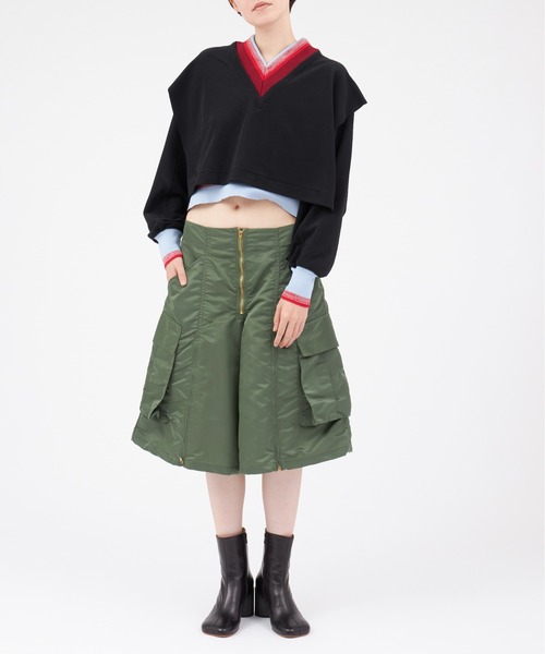 TOGA PULLA(トーガ プルラ)の「TOGA PULLA Code pique jersey top(スウェット・レディース・ホワイト/ブラック・36/38)」の8枚目の写真