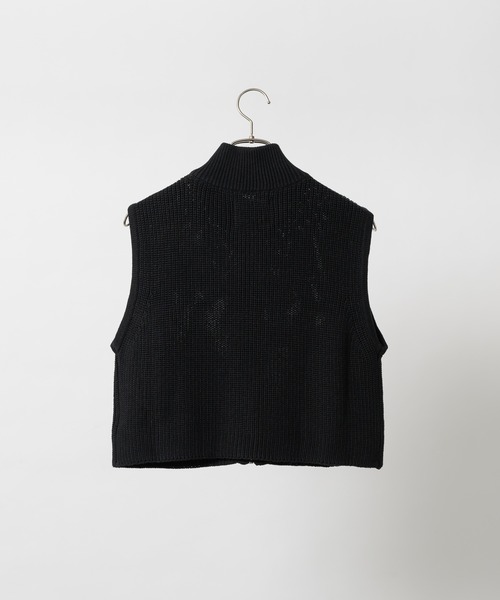 FEKETE（フェケテ）の「TURTLENECK ZIP-UP KNIT VEST / ハイネックジップアップニットベスト（ベスト・レディース・ブラック/マルチ・FREE）」の22枚目の写真