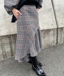 インポートチェックデザインスカート