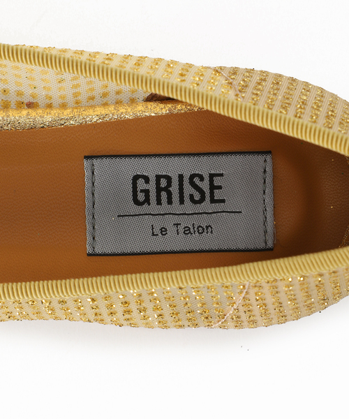 LE TALON(ルタロン)の「GRISE スクエアグリッターチュールフラット(その他シューズ・レディース・ゴールド/ベージュ・23.5cm/24.5cm/23cm/24cm/25cm/22cm/22.5cm)」の9枚目の写真