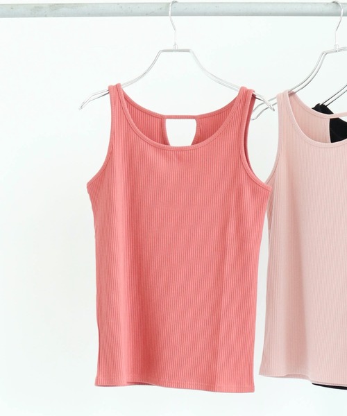 Petit fleur(プチフルール)の「・Petit Fleur 2wayタンク(タンクトップ・レディース・ブラック/オフホワイト/ピンク/オレンジ・FREE)」の4枚目の写真