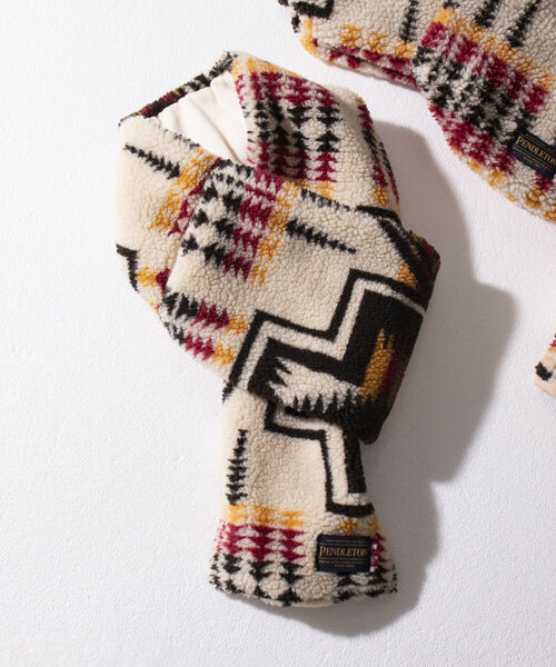 PENDLETON(ペンドルトン)の「【PENDLETON/ペンドルトン】別注HARDING ボアマフラー リバーシブル フリース(マフラー・メンズ・ホワイト系その他/ブラック系その他/ベージュ系その他・FREE)」の10枚目の写真