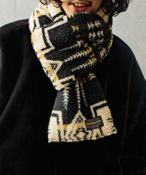 PENDLETON(ペンドルトン)の「【PENDLETON/ペンドルトン】別注HARDING ボアマフラー リバーシブル フリース(マフラー・メンズ・ホワイト系その他/ブラック系その他/ベージュ系その他・FREE)」の11枚目の写真