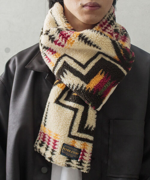 PENDLETON(ペンドルトン)の「【PENDLETON/ペンドルトン】別注HARDING ボアマフラー リバーシブル フリース(マフラー・メンズ・ホワイト系その他/ブラック系その他/ベージュ系その他・FREE)」の19枚目の写真