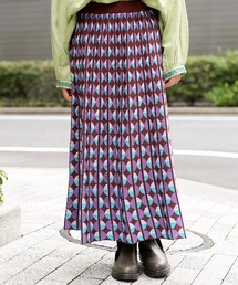 サークルジャカードニットスカート