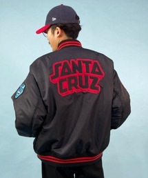 SANTACRUZ/サンタクルーズ スタジャン ナイロンジャケット/オーバーサイズ ワッペンロゴ 502223101