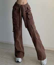 Ribbon cargo pants