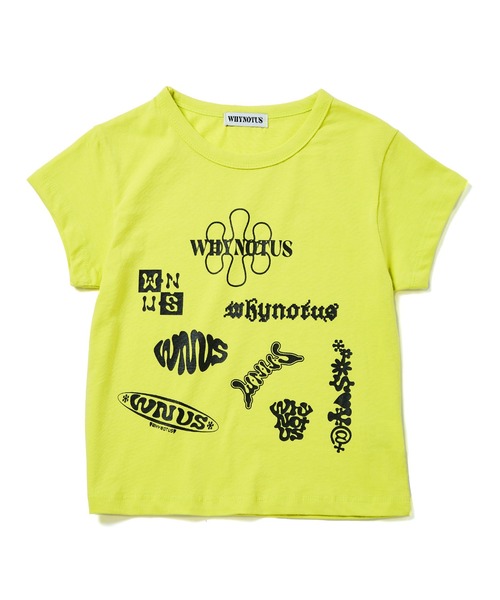 bonjour records(ボンジュールレコーズ)の「【WHYNOTUS/ワイノットアス】WNUS sticker tee WNUSステッカーTシャツ(Tシャツ/カットソー・レディース・ピンク/イエロー・S/M)」の16枚目の写真