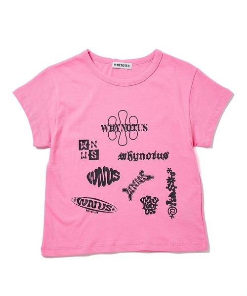 bonjour records(ボンジュールレコーズ)の「【WHYNOTUS/ワイノットアス】WNUS sticker tee WNUSステッカーTシャツ(Tシャツ/カットソー・レディース・ピンク/イエロー・S/M)」の17枚目の写真