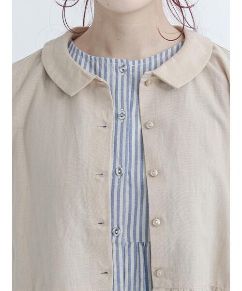 Samansa Mos2（サマンサ モスモス）の「◎ワイドギャザーブラウス（シャツ/ブラウス・レディース・ブラック/ベージュ/オフホワイト・ﾌﾘ-）」の13枚目の写真