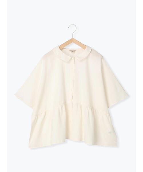 Samansa Mos2（サマンサ モスモス）の「◎ワイドギャザーブラウス（シャツ/ブラウス・レディース・ブラック/ベージュ/オフホワイト・ﾌﾘ-）」の16枚目の写真