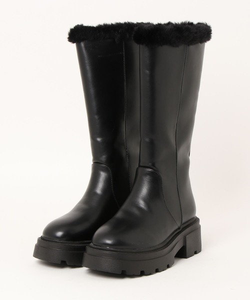moment+（モーメントプラス）の「トラックソール2WAYファー使いロングブーツ（ブーツ・レディース・ブラック/ブラック系その他・M/LL/L/S）」の20枚目の写真