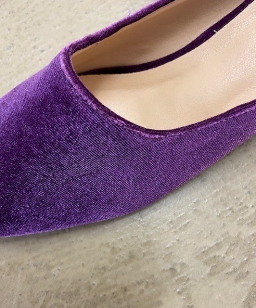 Shelly island（シェリーアイランド）の「ベロアフラットサンダル（サンダル・レディース・ベージュ/パープル/グリーン・L/M）」の12枚目の写真