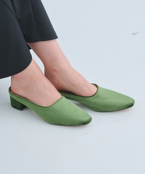 Shelly island（シェリーアイランド）の「ベロアフラットサンダル（サンダル・レディース・ベージュ/パープル/グリーン・L/M）」の17枚目の写真