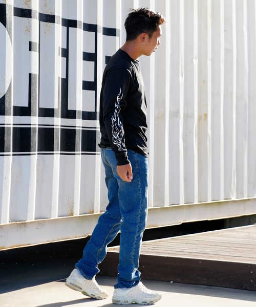 VOLCOM（ボルコム）の「VOLCOM/ボルコム スリーブロゴ ロングスリーブTシャツ/ロンT AF632205（Tシャツ/カットソー・メンズ・ブラック・M/L/XL）」の9枚目の写真